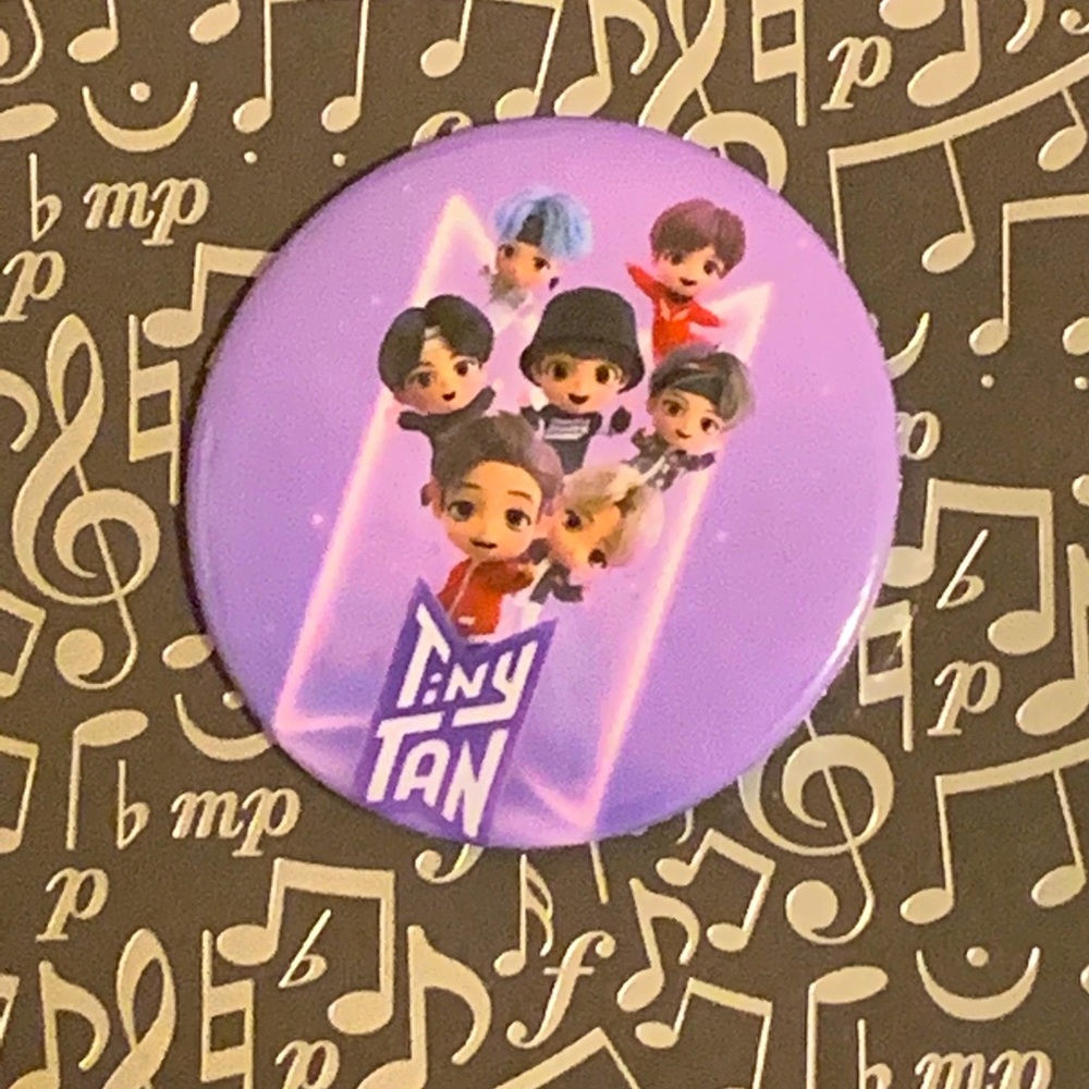 BTS tiny tan pin button